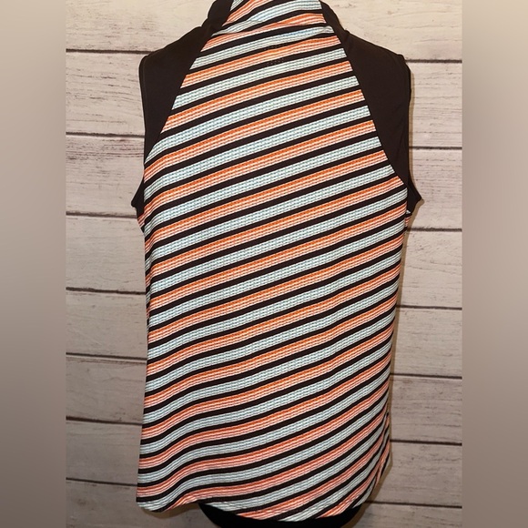 Striped Sleeveless by Lopez Size XL, Moisture Wicking, Golf Shirt, Lightweight - Picture 2 of 4
